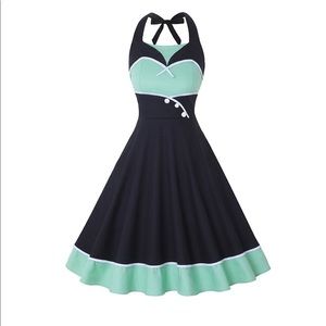 Halloween Sailor Costume Backless 1950 Pinup Dress